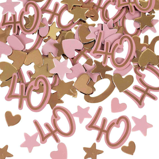Picture of 40TH BIRTHDAY ROSE GOLD CONFETTI